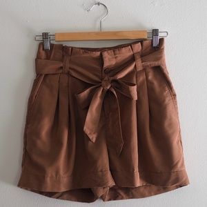H&M Tan/Brown Paper Bag Shorts